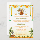 Reis Fütternd Einladung, Annaprashan-Karte Einladung (Vorne/Hinten)