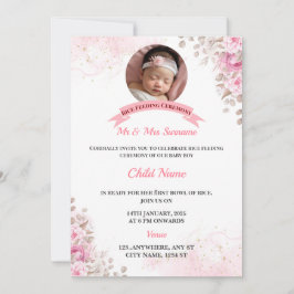 Reis Fütternd Einladung, Annaprashan-Karte Einladung