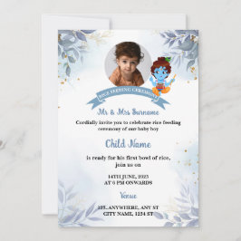 Reis Fütternd Einladung, Annaprashan-Karte Einladung