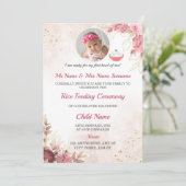 Reis Fütternd Einladung, Annaprashan-Karte Einladung (Stehend Vorderseite)