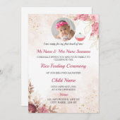 Reis Fütternd Einladung, Annaprashan-Karte Einladung (Vorne/Hinten)