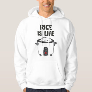 Reis ist Leben Asiatisches Essen Chinesischer Reis Hoodie