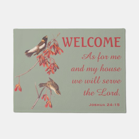 Reis Jagd Vögel und Verse Doormat Fußmatte (Vorderseite)