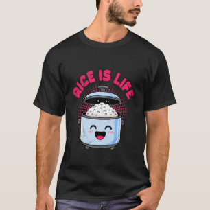 Reis Kochen Reis ist Leben Gastronomie Lustig Koch T-Shirt