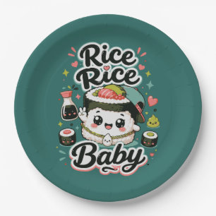 Reis Reis Baby Kawaii Sushi Pappteller