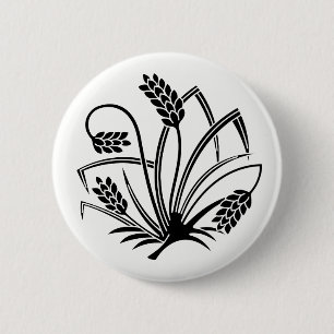 Reis-Schmetterling Button