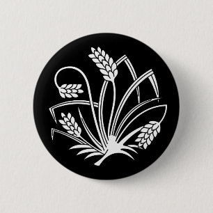 Reis-Schmetterling Button