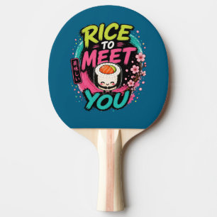 Reis, um dich kennenzulernen – Süßes Kawaii-Sushi- Tischtennis Schläger