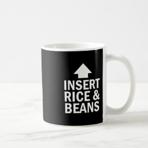 Reis und Bohnen einfügen Erntedankfest Zeigepfeil Kaffeetasse