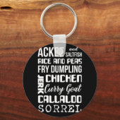 Reis und Erbsen aus Algen und Salzkraut Schlüsselanhänger (Vorderseite)