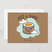 Reis und Glanz, Sushi-Katze Postkarte (Vorne/Hinten)