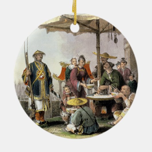 Reis-Verkäufer an der Militärstation von Keramikornament (Hinten)