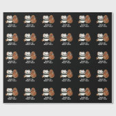 Reis zu Fleisch Sie lustige Sushi Steak Pun Dark B Geschenkpapier (Flach)