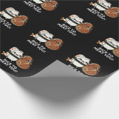 Reis zu Fleisch Sie lustige Sushi Steak Pun Dark B Geschenkpapier (Ecke)