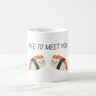 Reis zu treffen Sie Kawaii Sushi Kaffeetasse
