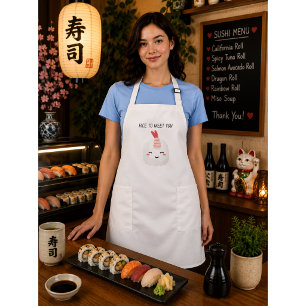 Reis zu treffen Sie Kawaii Sushi Lange Schürze