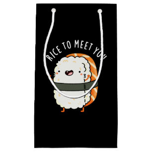 Reis zu treffen Sie lustige Sushi Pun Dark BG Kleine Geschenktüte
