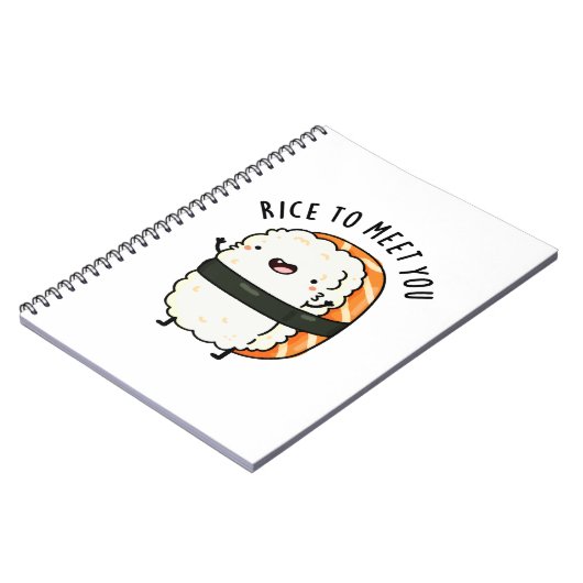 Reis zu treffen Sie lustige Sushi Pun Notizblock (Linke Seite)