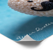 Reisbällchen mit Schnurrbart Poster (Ecke)