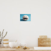 Reisbällchen mit Schnurrbart Poster (Küche)