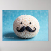 Reisbällchen mit Schnurrbart Poster (Vorne)