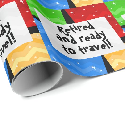 Reisbereite, sonnige Pension Geschenkpapier (Rolleneckpunkt)