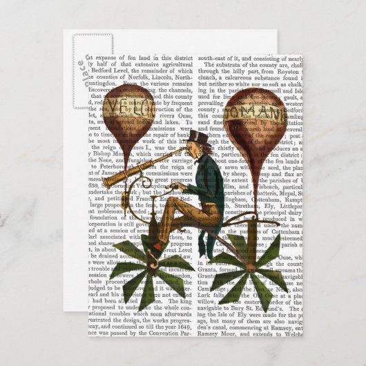 Reise A La Lune Hot Air Ballon Postkarte (Vorne/Hinten)