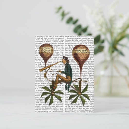 Reise A La Lune Hot Air Ballon Postkarte (Stehend Vorderseite)