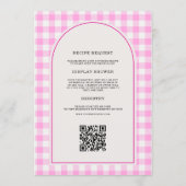 Reise-Abenteuer Gingham Brautparty QR-Code Einladung (Rückseite)
