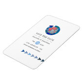 Reise-Abenteuer-Pass Hochzeit Termin merken Magnet (Linke Seite)