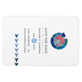 Reise-Abenteuer-Pass Hochzeit Termin merken Magnet (Horizontal)