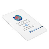 Reise-Abenteuer-Pass Hochzeit Termin merken Magnet (Rechte Seite)