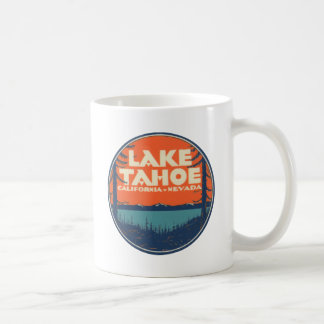 Reise-Abziehbild-Entwurf Lake Tahoe Vintager Kaffeetasse