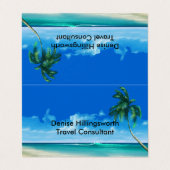Reise-Agent-Berater Visitenkarten (Außenseite Aufgefaltet)