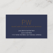 Reise-Agent blaue Visitenkarte mit Flugzeug (Rückseite)