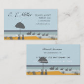 Reise-Agent-Ferien-Ozean-Strand Visitenkarte (Vorne/Hinten)