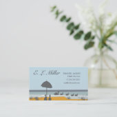 Reise-Agent-Ferien-Ozean-Strand Visitenkarte (Stehend Vorderseite)