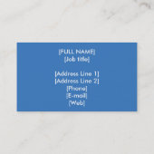 Reise-Agent-Geschäftskarte Visitenkarte (Rückseite)