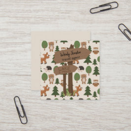 Reise-Agent-niedliche rustikale Ferien Quadratische Visitenkarte