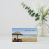 Reise-Agent-Strand-Stühle elegant Visitenkarte (Stehend Vorderseite)