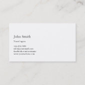 Reise-Agent-Strand-Stühle elegant Visitenkarte (Rückseite)