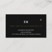 Reise-Agent-Visitenkarte mit Worldmap Visitenkarte (Rückseite)