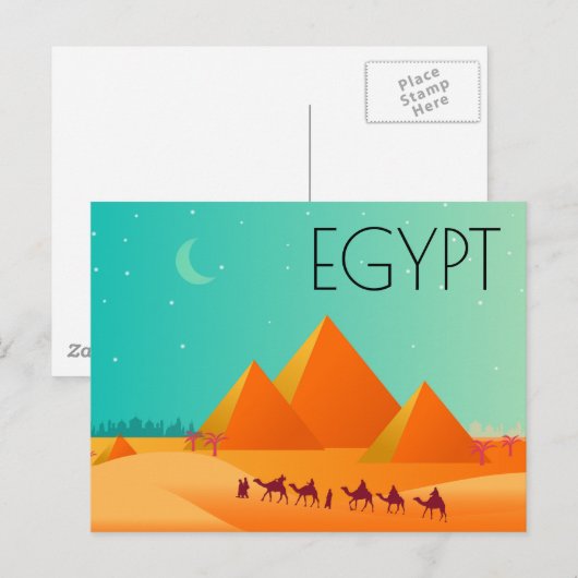 REISE ÄGYPTEN POSTKARTE (Vorne/Hinten)