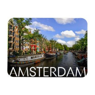 Reise Amsterdam, Holland Kanal Vintage Geschenke Magnet