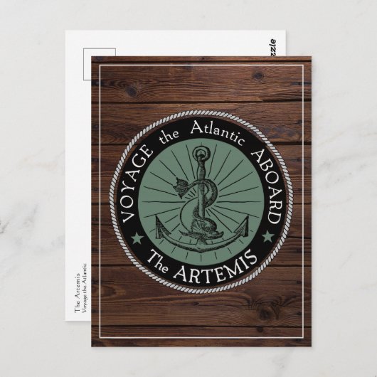 Reise an Bord der Artemis Postkarte (Vorne/Hinten)