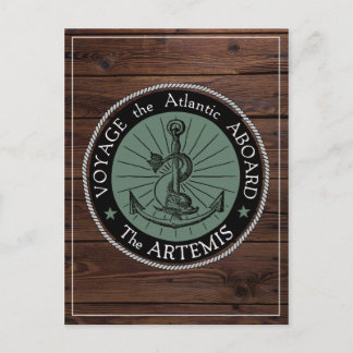 Reise an Bord der Artemis Postkarte