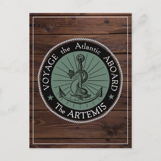 Reise an Bord der Artemis Postkarte (Vorderseite)