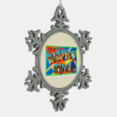 Reise-Andenken des Hampton-Strand-#2 New Schneeflocken Zinn-Ornament (Links)