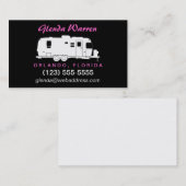 Reise-Anhänger RV-Silhouette-nennende Karte (Vorne/Hinten)