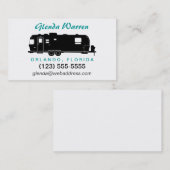 Reise-Anhänger RV-Silhouette-persönliche nennende Telefonnummerkarte (Vorne/Hinten)